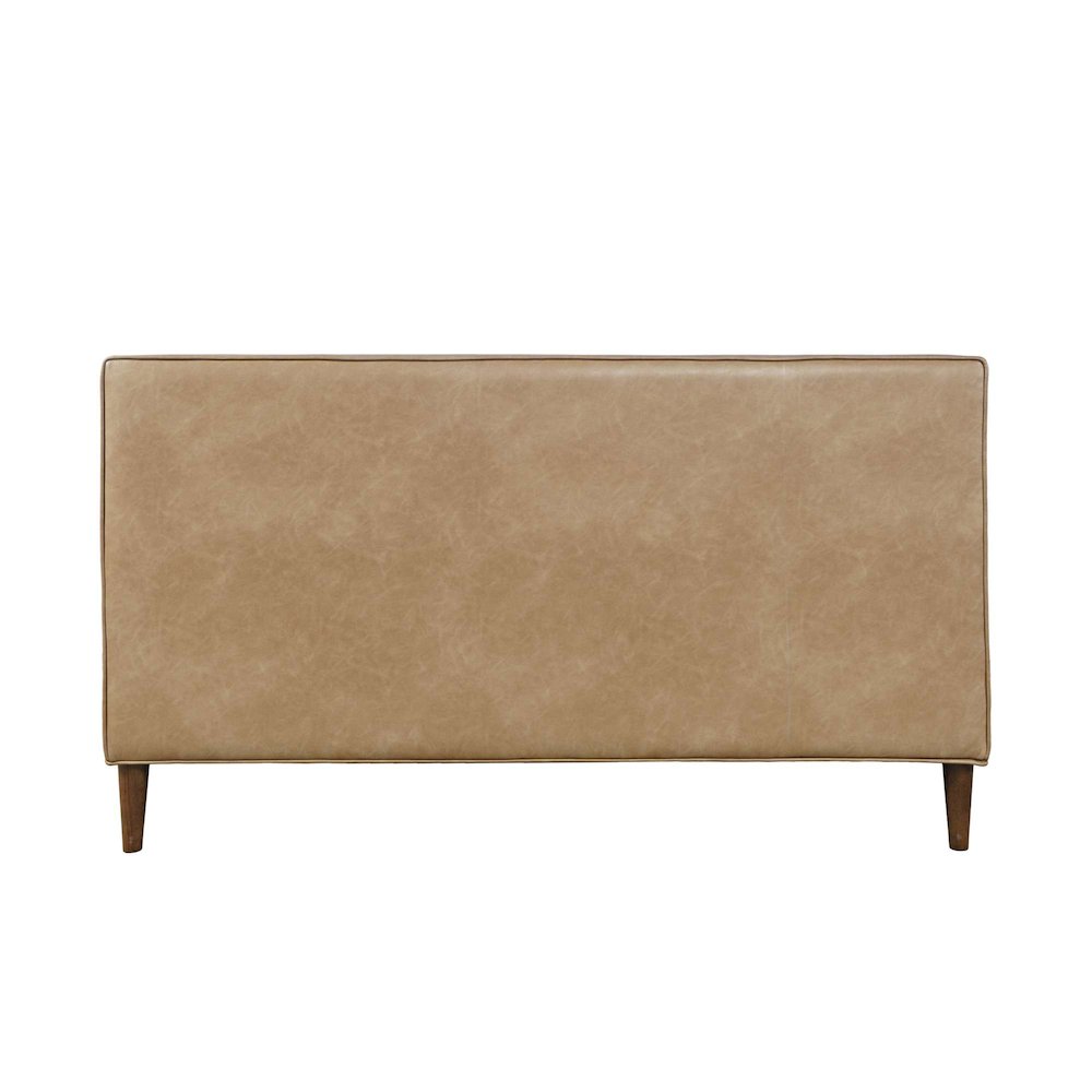 Ruston Modern Banquette Faux Leather Sectional Three Seat Bench