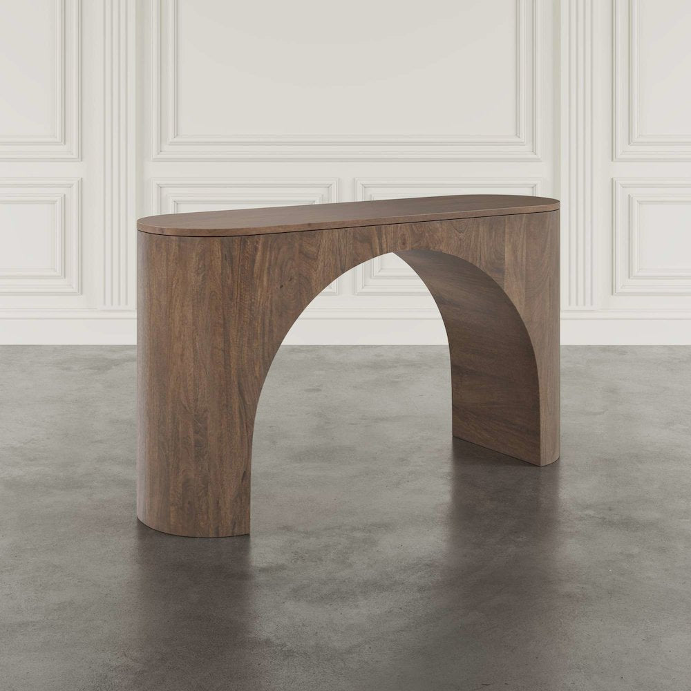 Luna Modern Architectural Three Piece Curved Living Room Table Set