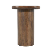 Mandara Global Modern Solid Wood Pillar Chairside Pedestal Square End Table