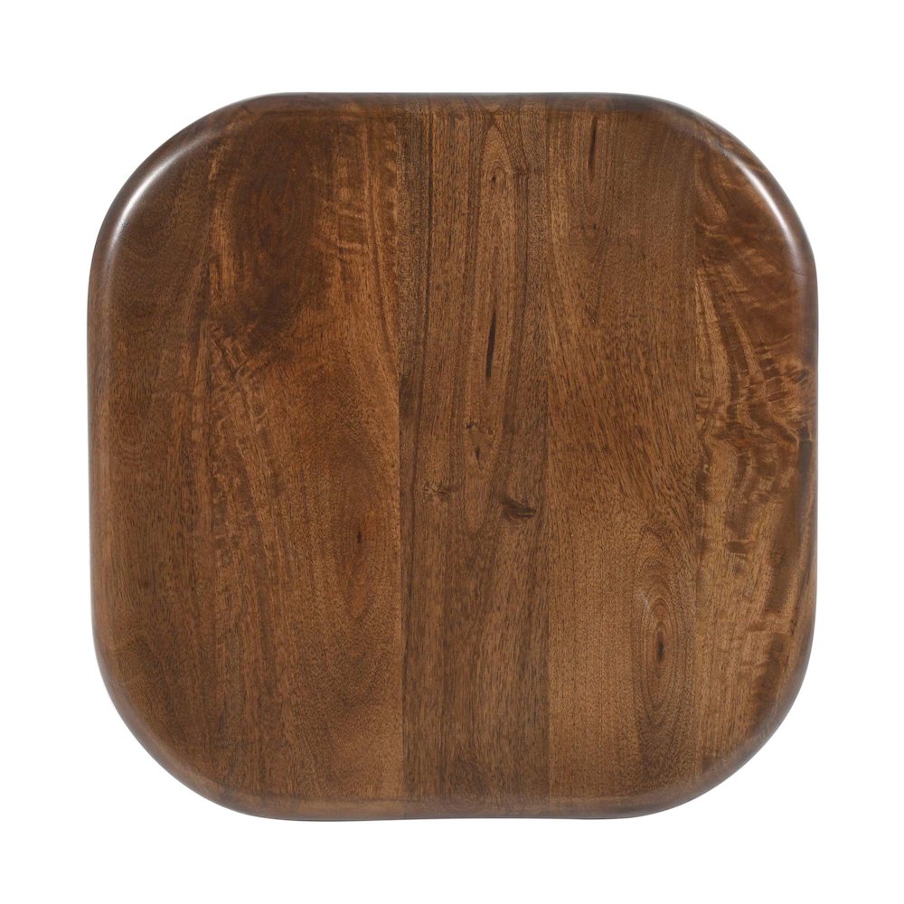 Mandara Global Modern Solid Wood Pillar Chairside Pedestal Square End Table