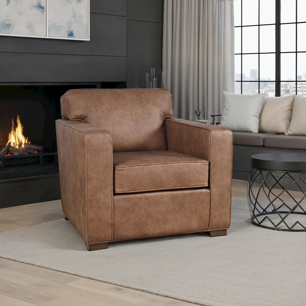 Eastwood Faux Leather Lodge Accent Lounge Chair