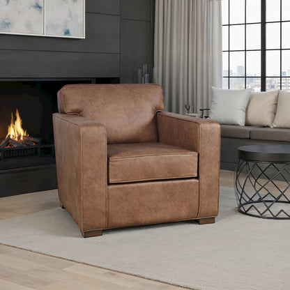 Eastwood Faux Leather Lodge Accent Lounge Chair