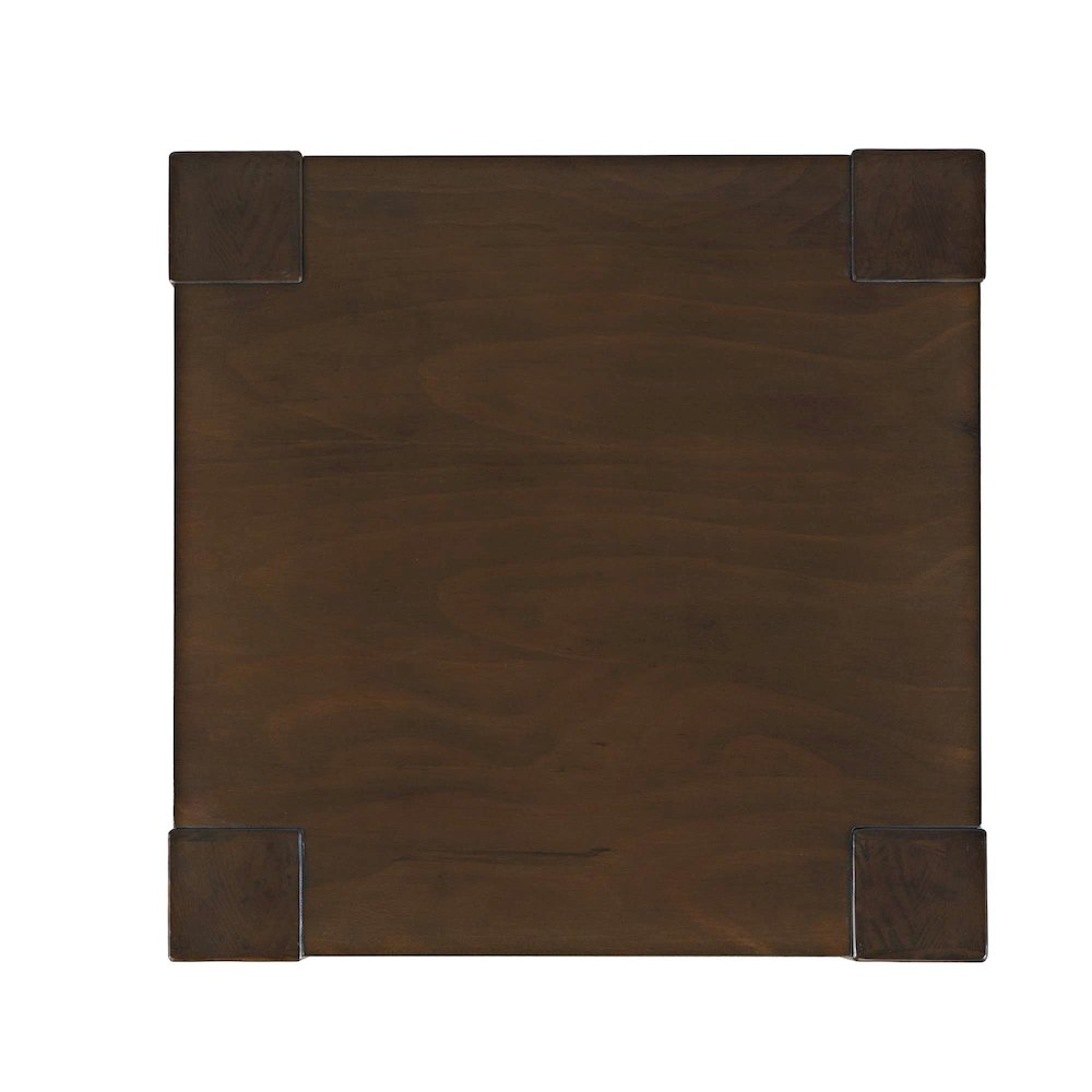Brownstone 24" Transitional Modern Block-Frame Square End Table with Storage