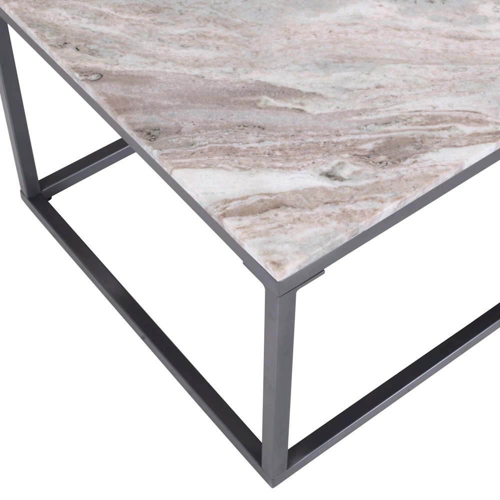 Wynn Modern Luxe 3-Pc Solid Marble Coffee and Matching End Tables Set