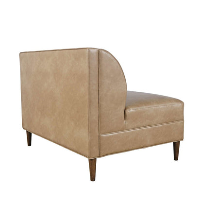 Ruston Modern Banquette Faux Leather Sectional One Seat Bench