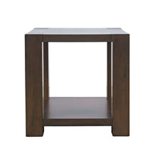 Brownstone 24" Transitional Modern Block-Frame Square End Table with Storage