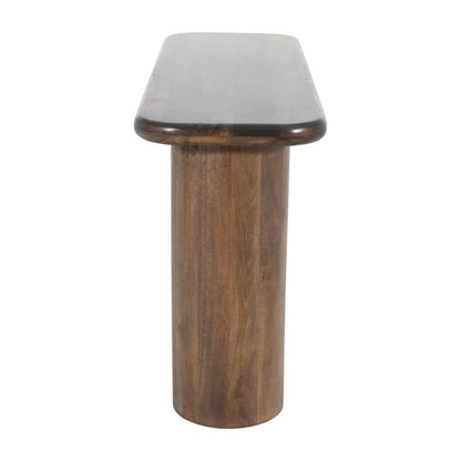 Mandara Global Modern 54" Solid Wood Pillar Sofa Console Table