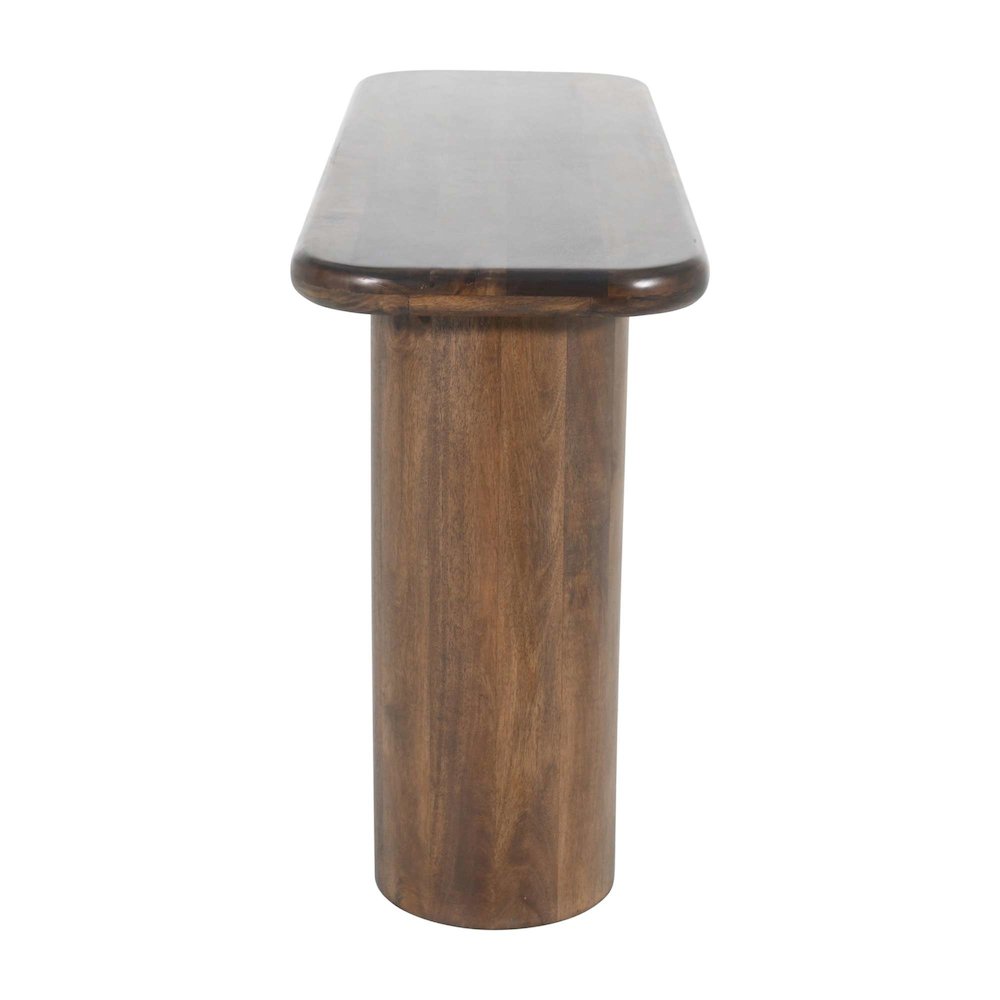 Mandara Global Modern 54" Solid Wood Pillar Sofa Console Table