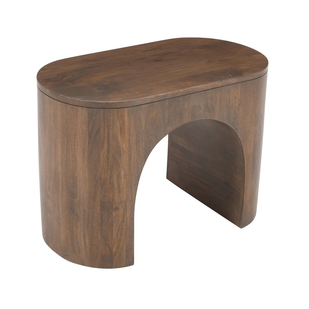Luna Modern Architectural Three Piece Curved Living Room Table Set