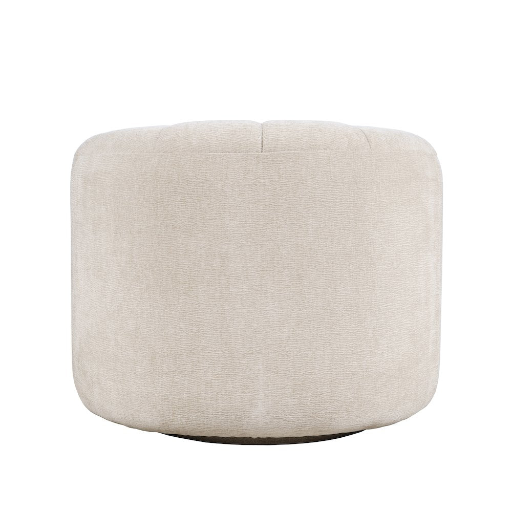 Grande Modern Barrel Swivel Upolstered Tufted Accent Chair