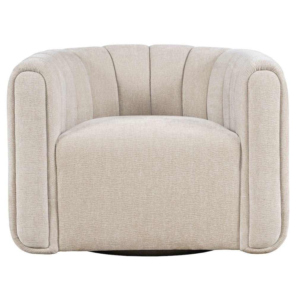 Grande Modern Barrel Swivel Upolstered Tufted Accent Chair