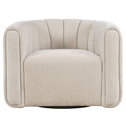 Grande Modern Barrel Swivel Upolstered Tufted Accent Chair