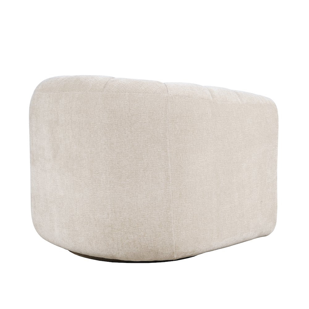 Grande Modern Barrel Swivel Upolstered Tufted Accent Chair