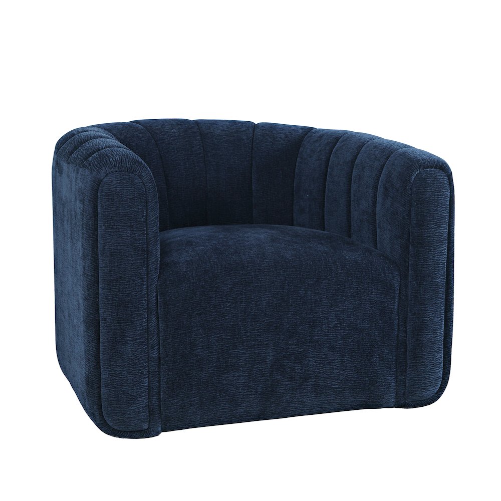 Grande Modern Barrel Swivel Upolstered Tufted Accent Chair