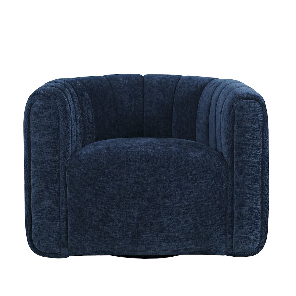 Grande Modern Barrel Swivel Upolstered Tufted Accent Chair