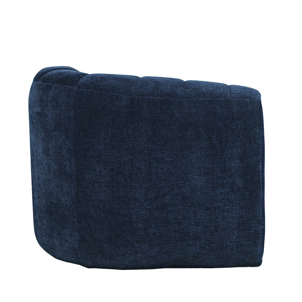 Grande Modern Barrel Swivel Upolstered Tufted Accent Chair