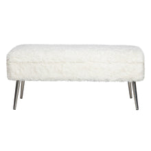 Huggy Luxury Plush Faux Fur Upholstered Storage Bench