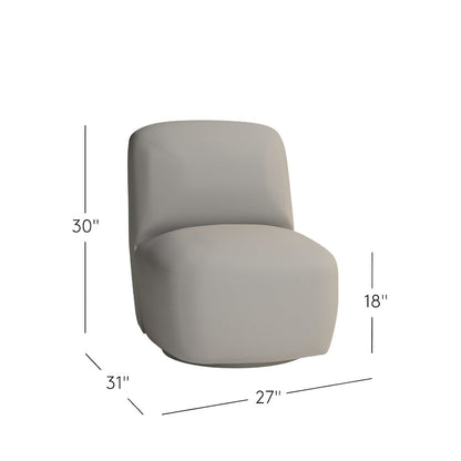 Josie Upholstered Contemporary Casual Swivel Accent Chair