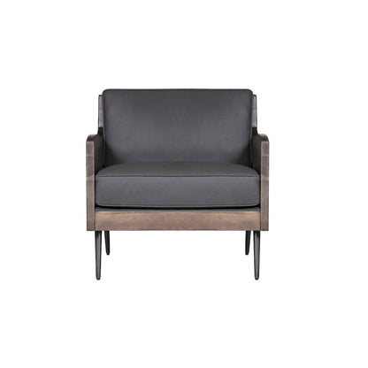 Karma Genuine Leather Solid Wood Rustic Accent Chair