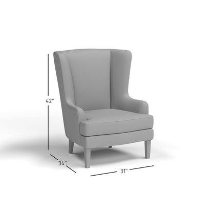 Lacroix Traditional Upholstered Wingback Accent Chair