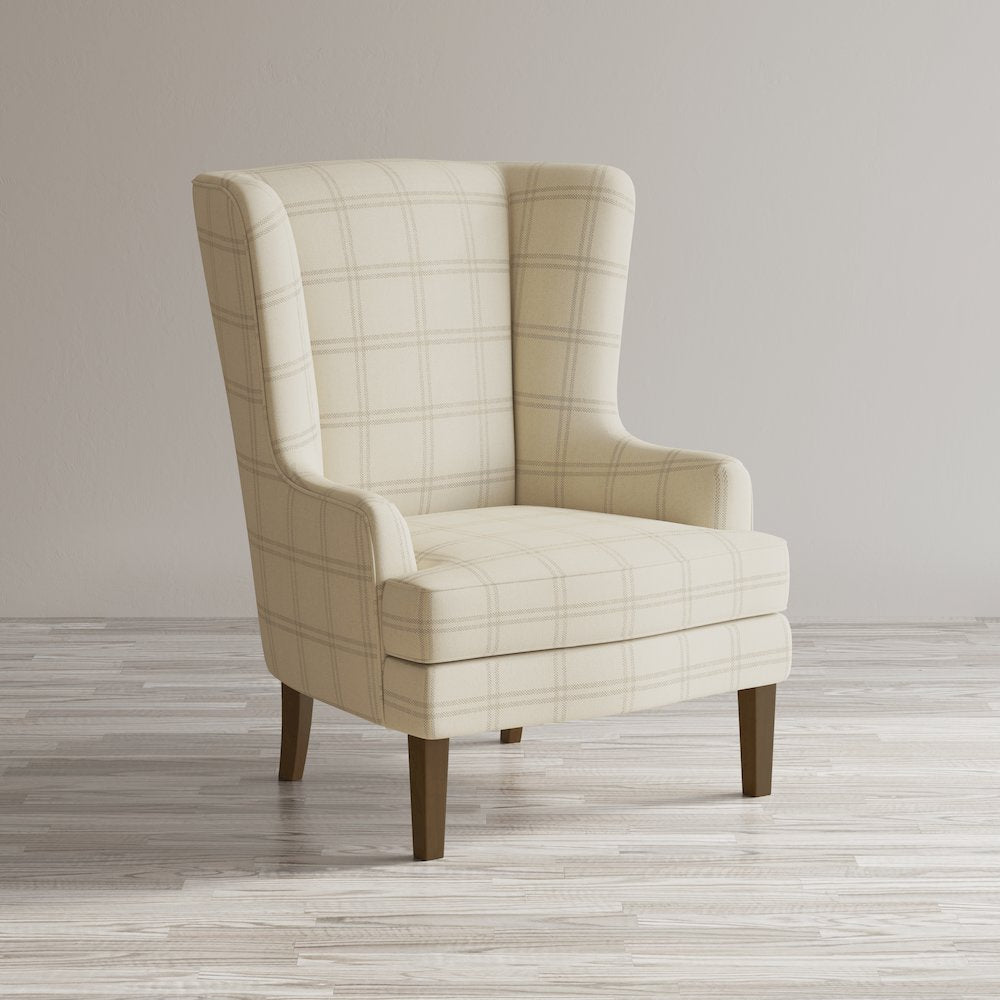 Lacroix Traditional Upholstered Wingback Accent Chair