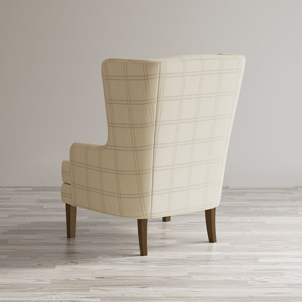 Lacroix Traditional Upholstered Wingback Accent Chair