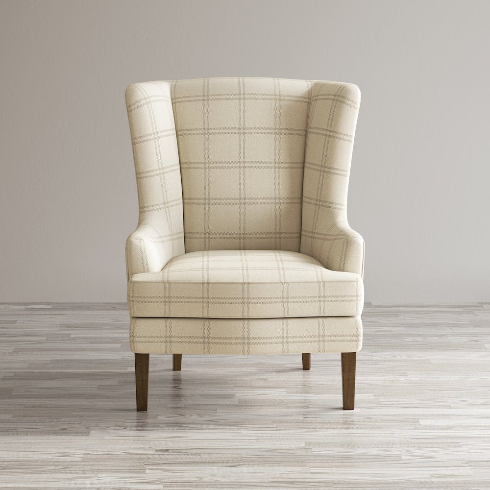 Lacroix Traditional Upholstered Wingback Accent Chair