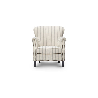 Layla Classic Upholstered Accent Chair with Nailhead Trim