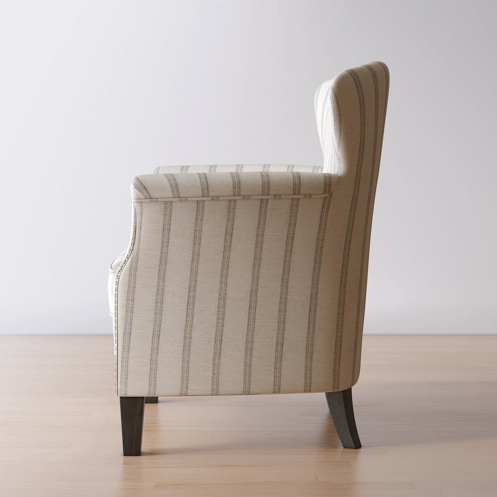 Layla Classic Upholstered Accent Chair with Nailhead Trim