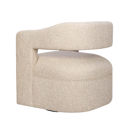 Lexy Modern Sculpted Curved Upholstered Swivel Accent Chair