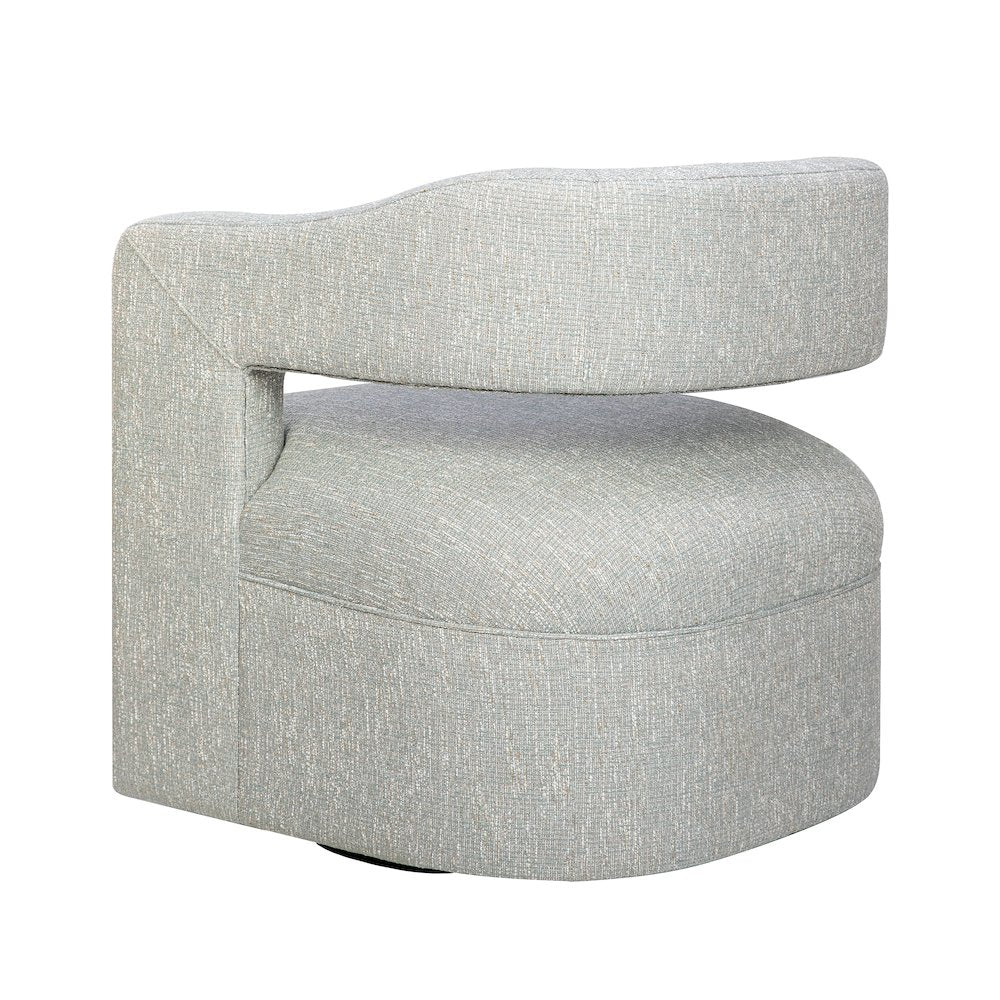 Lexy Modern Sculpted Curved Upholstered Swivel Accent Chair