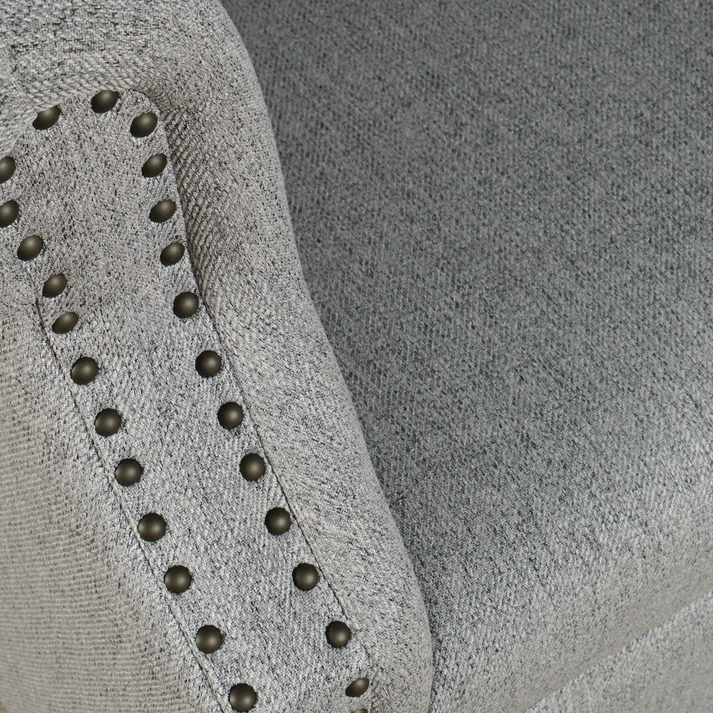 Transitional Contemporary Upholstered Barrel Curved Back Accent Chair