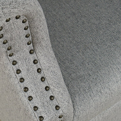 Transitional Contemporary Upholstered Barrel Curved Back Accent Chair