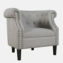 Transitional Contemporary Upholstered Barrel Curved Back Accent Chair