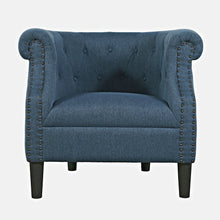 Transitional Contemporary Upholstered Barrel Curved Back Accent Chair