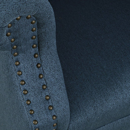 Transitional Contemporary Upholstered Barrel Curved Back Accent Chair