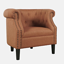 Transitional Contemporary Upholstered Barrel Curved Back Accent Chair