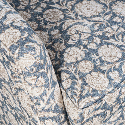 Lottie Modern Cottage Floral Print Upholstered Accent Swivel Chair