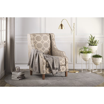 Sanders Geometric Pattern Luxury Accent Upholstered Accent Chair