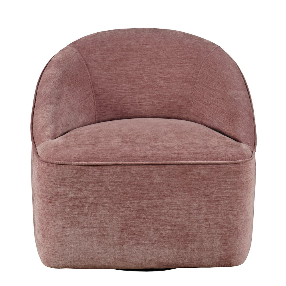 Lulu Mid-Century Modern Upholstered Casual Swivel Accent Chair