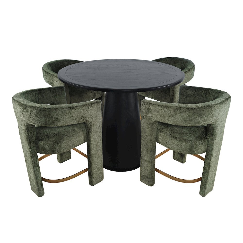 Luxury Mid-Century Modern Five Piece Counter Height Dining Set