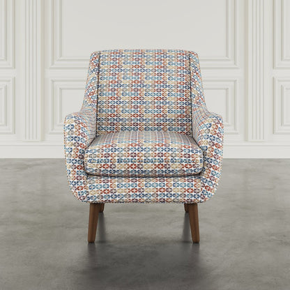 Nielsen Mid-Century Modern Upholstered Retro Geometric Fabric Accent Chair