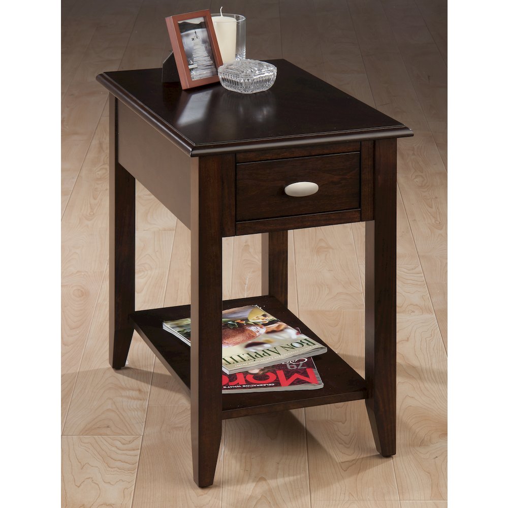Merlot Warm Contemporary Chairside Table