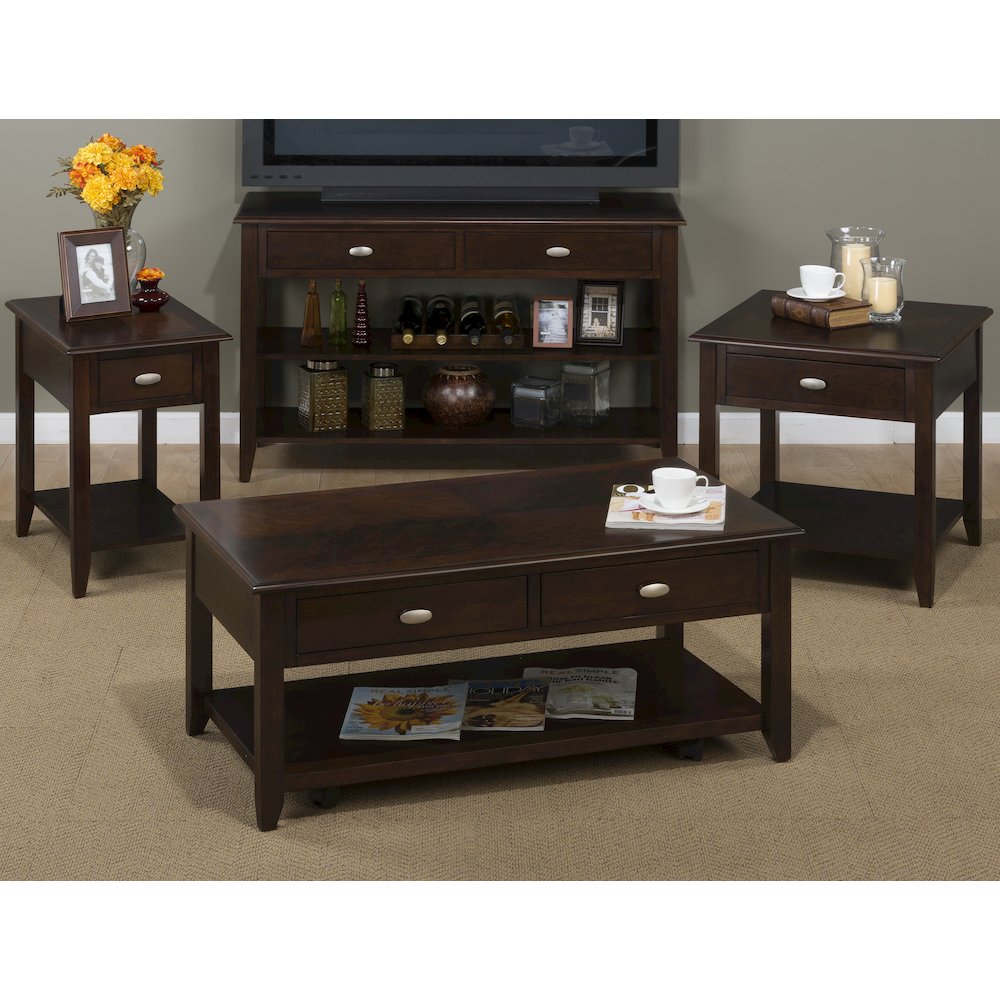 Merlot Warm Contemporary 44" Coffee Table