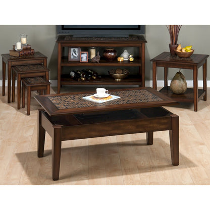 Baroque Sofa 48" Sofa Table with Mosaic Tile Inlay