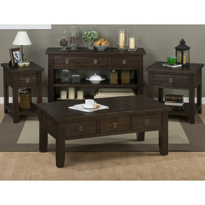 Kona Grove 48" Distressed Solid Wood Rectangle Coffee Table