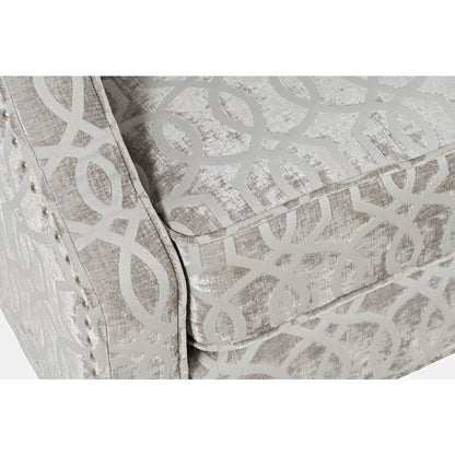 Quinn Upholstered Geometric Pattern Accent Chair with Nailhead Trim