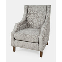 Quinn Upholstered Geometric Pattern Accent Chair with Nailhead Trim