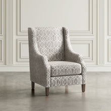Quinn Upholstered Geometric Pattern Accent Chair with Nailhead Trim