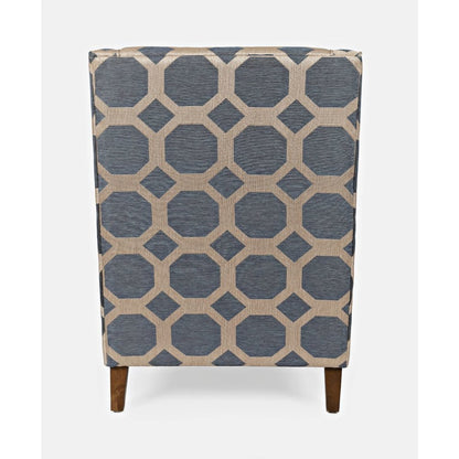 Sanders Geometric Pattern Luxury Accent Upholstered Accent Chair
